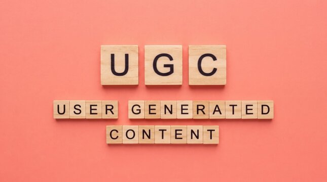 Wooden Tiles Spell Out UGC, User Generated Content