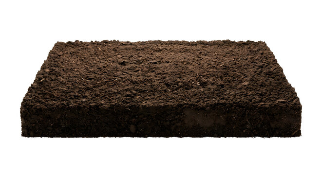 Cross section soil layer cube block for planting