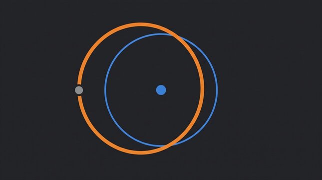 Horseshoe Orbit Concept, Top Down Diagram Of A Co Orbital Asteroid Path Around A Planet