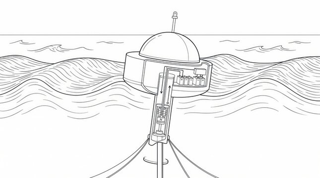 Geothermal Energy Well Diagram Showing Reservoir Extraction Process For Renewable Power Plants