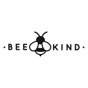 Be kind pun bee lettering
