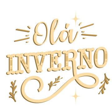 Winter lettering ola invierno