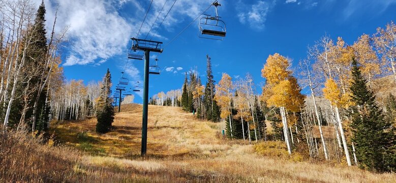 summer at ski resort in park city, utah