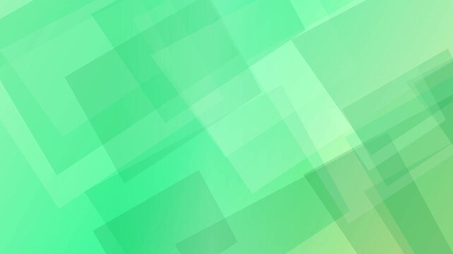 Abstract Geometric Background With Overlapping Squares in Shades of Green