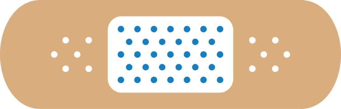 Adhesive bandage vector design for first aid, healthcare, wound care, and medicine