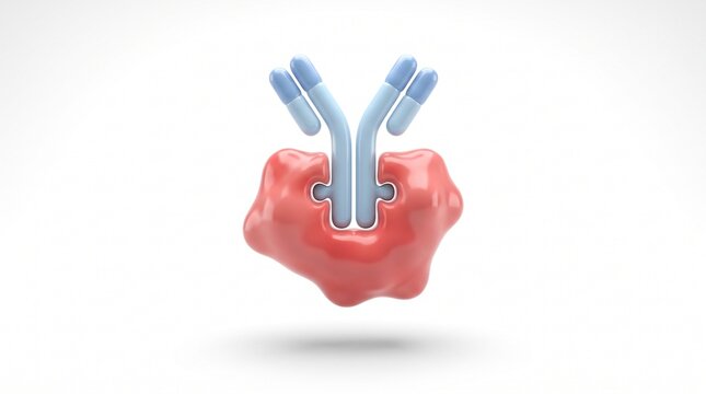 Antibody antigen binding specificity 3D illustration 