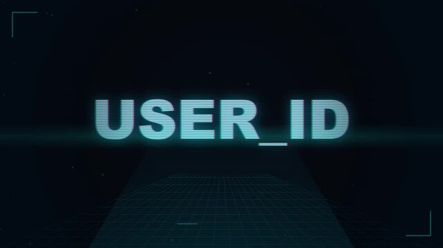 Futuristic Holographic User ID Text Animation