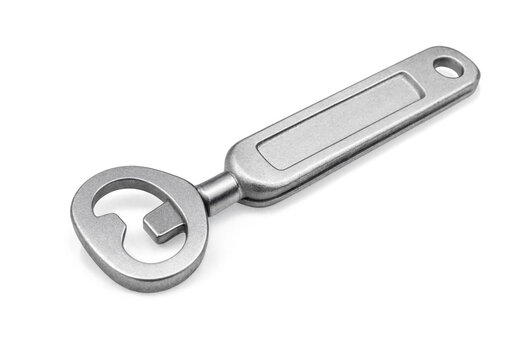 Sturdy brushed steel bottle opener with a rectangular handle metal tool bar tool