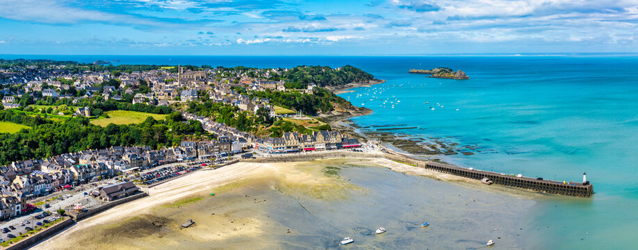 Cancale, located in the Ille-et-Vilaine department of the Brittany region in France, is a coastal town known for its oyster farms, scenic bay views and maritime heritage.