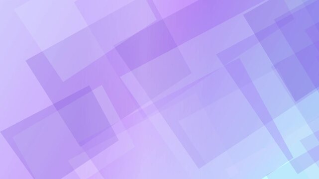 Abstract Geometric Background With Moving Transparent Purple Squares and Soft Gradient Motion