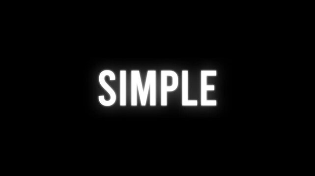 SIMPLE text typography animation 4k video