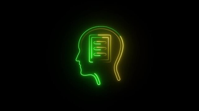 Thinking Icon Animation With Creative Mind Intelligence Idea Problem Solving Brainstorming Motion Graphics Vector Elements