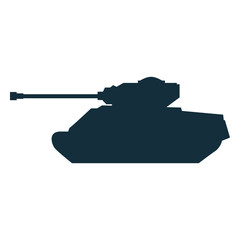 Fototapeta premium Military tank silhouette military