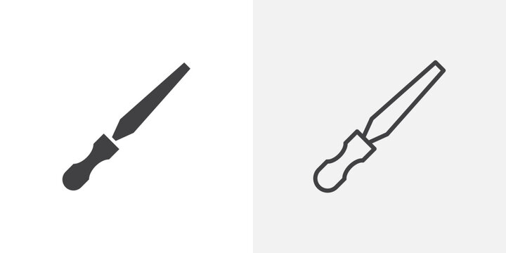 Chisel icon set for ui designs on white background