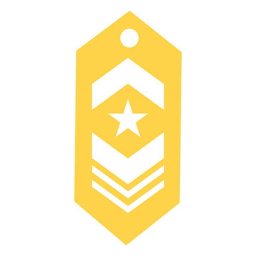 Military rank patch silhouette