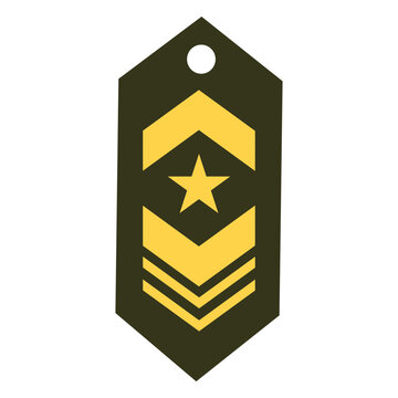 Military rank patch icon