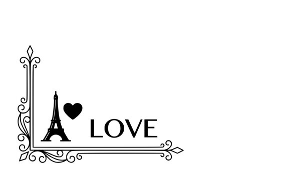 Eiffel Tower LOVE frame