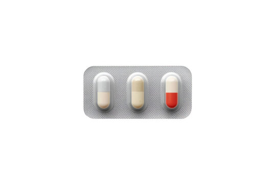 Three Medicine Capsules in Blister Pack