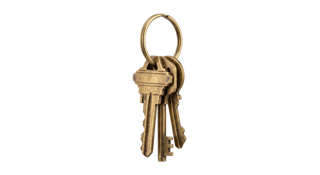 A set of old brass keys on a ring, symbolizing access and security