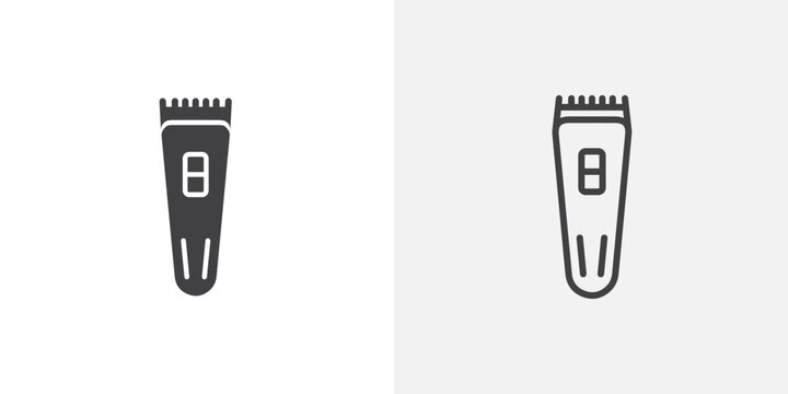 Electric razor vector icons set on white background