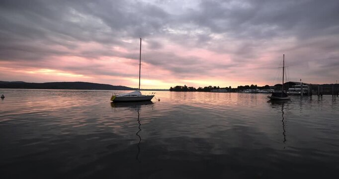 Motionlapse - Pink sunrise in Arona, Italy