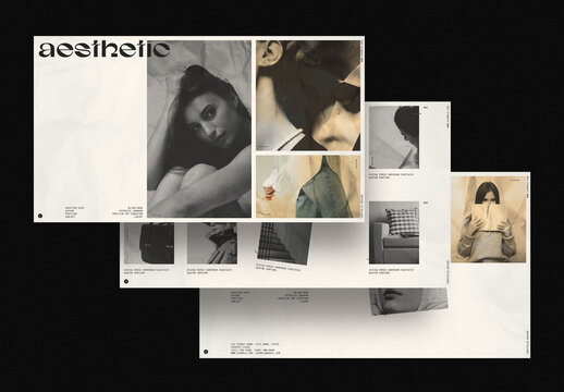 Aesthetic Portfolio Layout with Vintage Frames