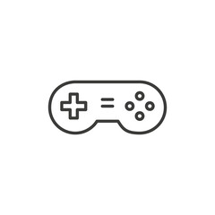 Gamepad icon vector isolated in thin line on white background © Vince
