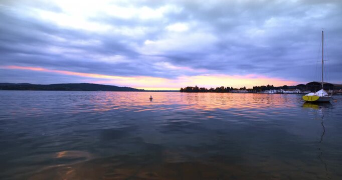 Motionlapse - Fantastic sunrise in Arona, Italy