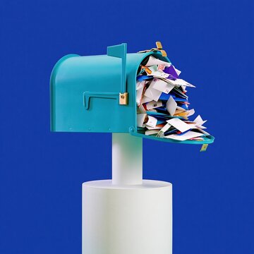Overflowing mailbox full of mail