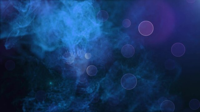 abstract light blue smoke bokeh motion texture background stars