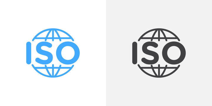 ISO vector icons set on white background
