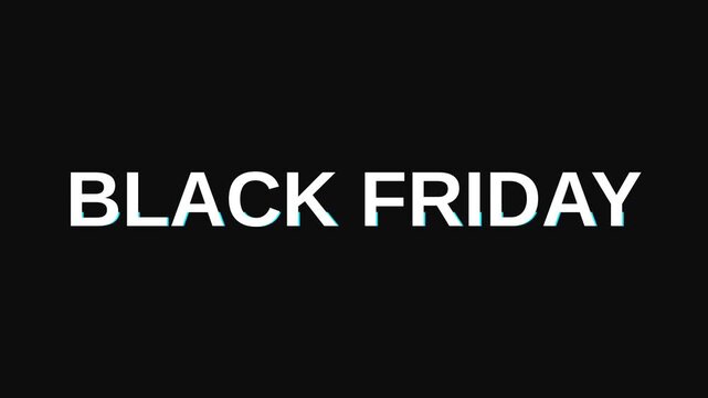 Black Friday Sale Promotion with Bold Text on Dark Background.