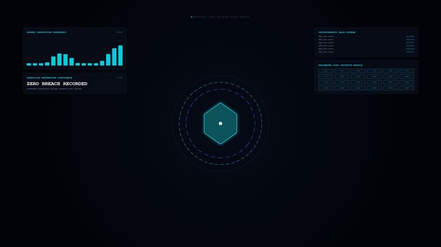Dark Mode Cybersecurity Hex Dump and Cryptographic Readout 4K Loop