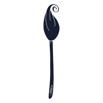 Witch broom silhouette witch