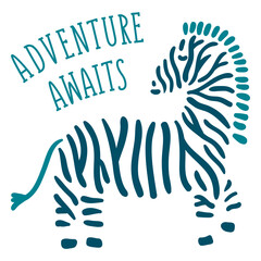 Fototapeta premium Adventure awaits badge
