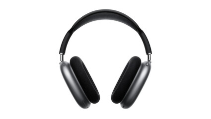 Modern over-ear headphones with plush earcups and sleek metallic finish, isolated on transparent background © PICSPRO