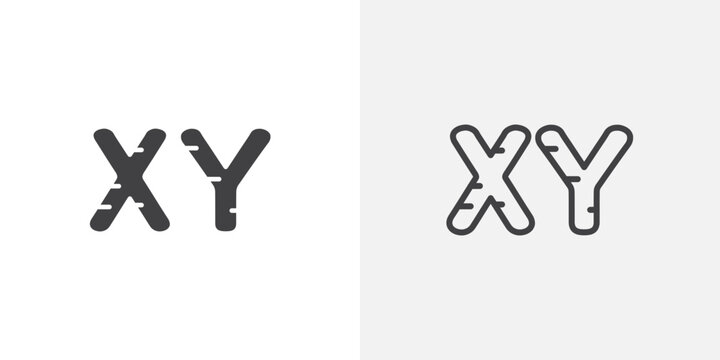 Masculine Chromosomes icon set for ui designs on white background