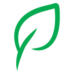 Obraz premium Green leaf vegan icon