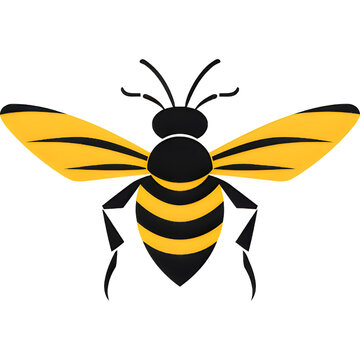 bee on white background
