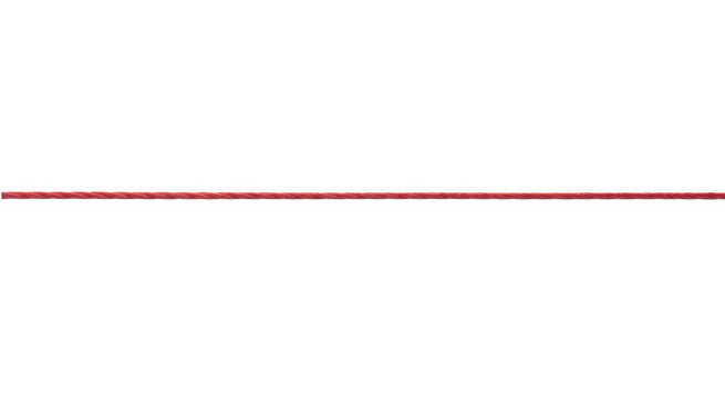 A thin red string horizontally isolated on transparent background. Useful for conceptual design and divider elements.