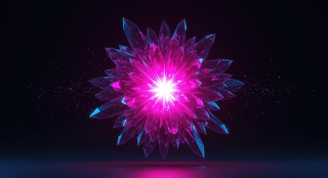 Vibrant Pink Crystal Light Explosion.