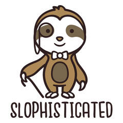 Fototapeta premium Sloth bear sophisticated cute design