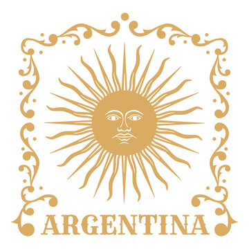 Ornamental sun badge argentina