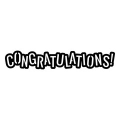 Obraz premium Congratulations lettering