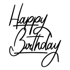 Obraz premium Happy bday lettering birthday
