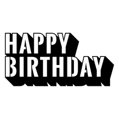 Obraz premium Happy birthday 3d lettering