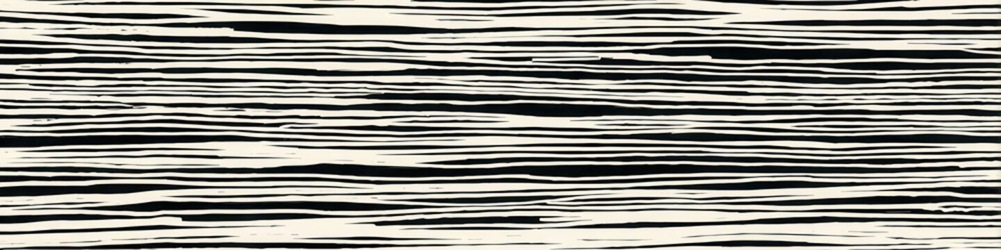 Hand-Drawn Black and White Brushstroke Stripe Pattern