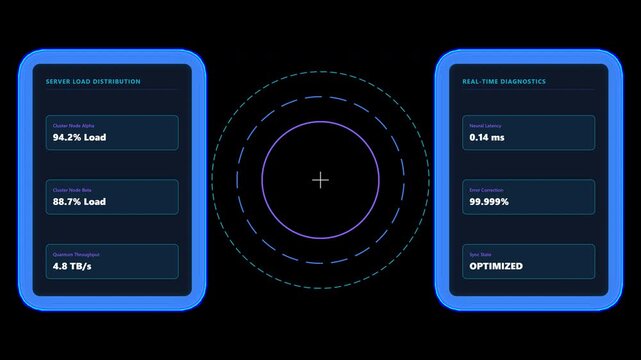 Digital Infrastructure Analytics Dashboard Displaying Real-Time Performance Metrics and Advanced Network Load Distribution Monitoring Interface