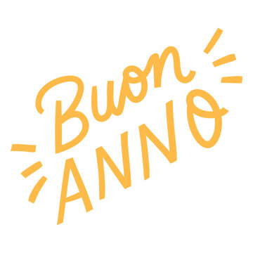 Buon anno hand written badge