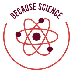 Fototapeta premium Science matter symbol badge